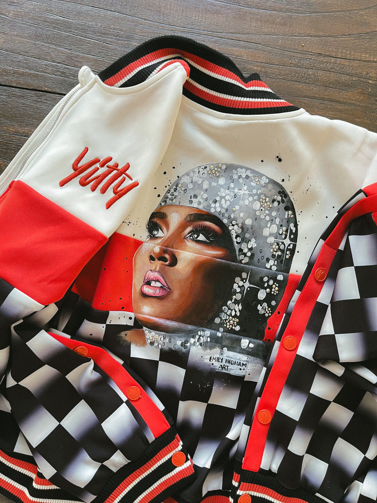 
            
                Load image into Gallery viewer, LIZZO HAND PAINTED JACKET
            
        