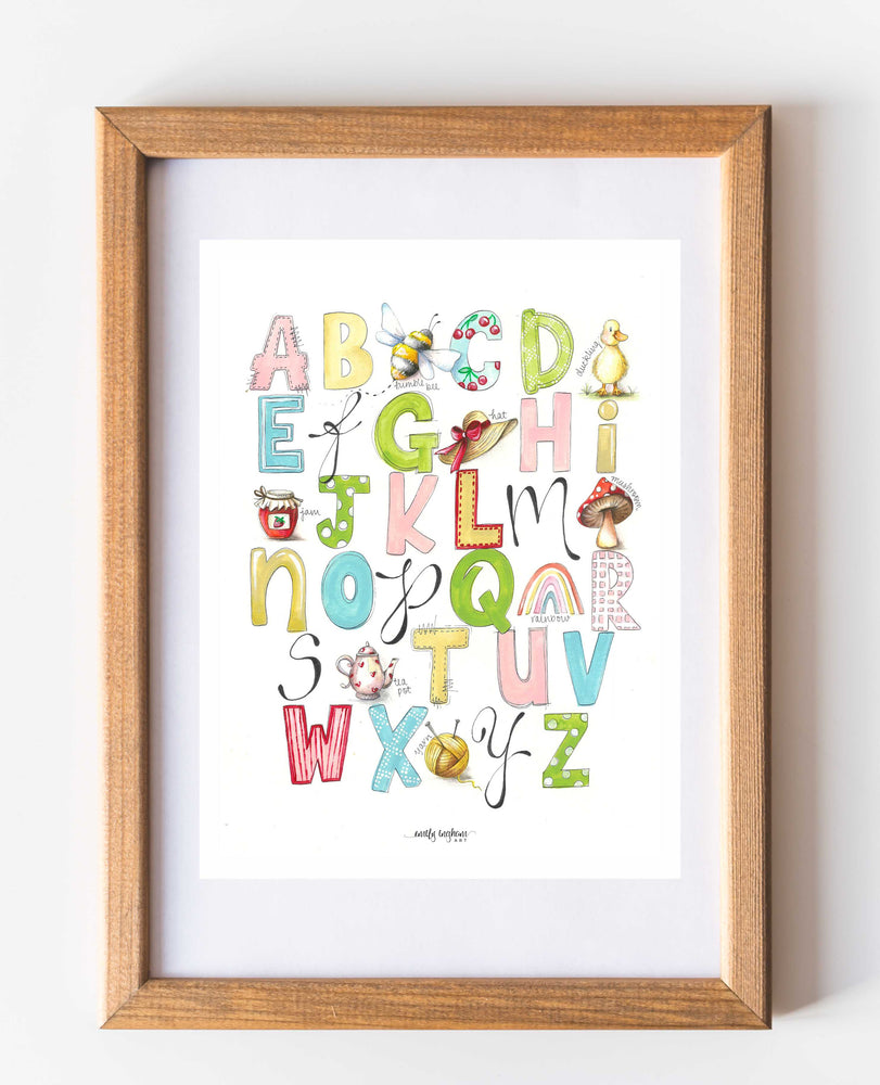 COTTAGE CORE ALPHABET PRINT