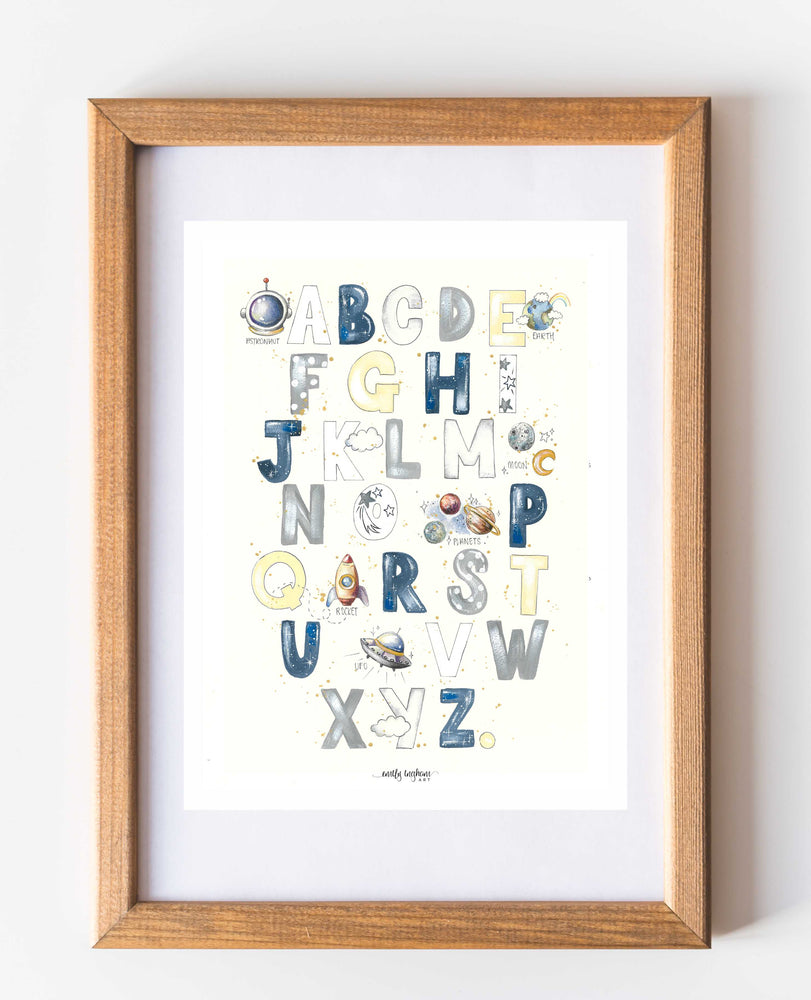 OUT OF SPACE ALPHABET PRINT